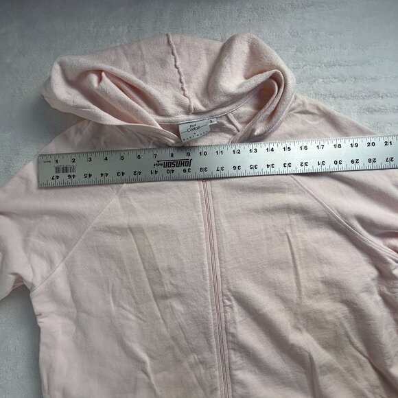 Hot Cotton By Marc Ware Womens Light Pink Hooded Zip-Up Jacket Large Lightweight - Picture 7 of 9